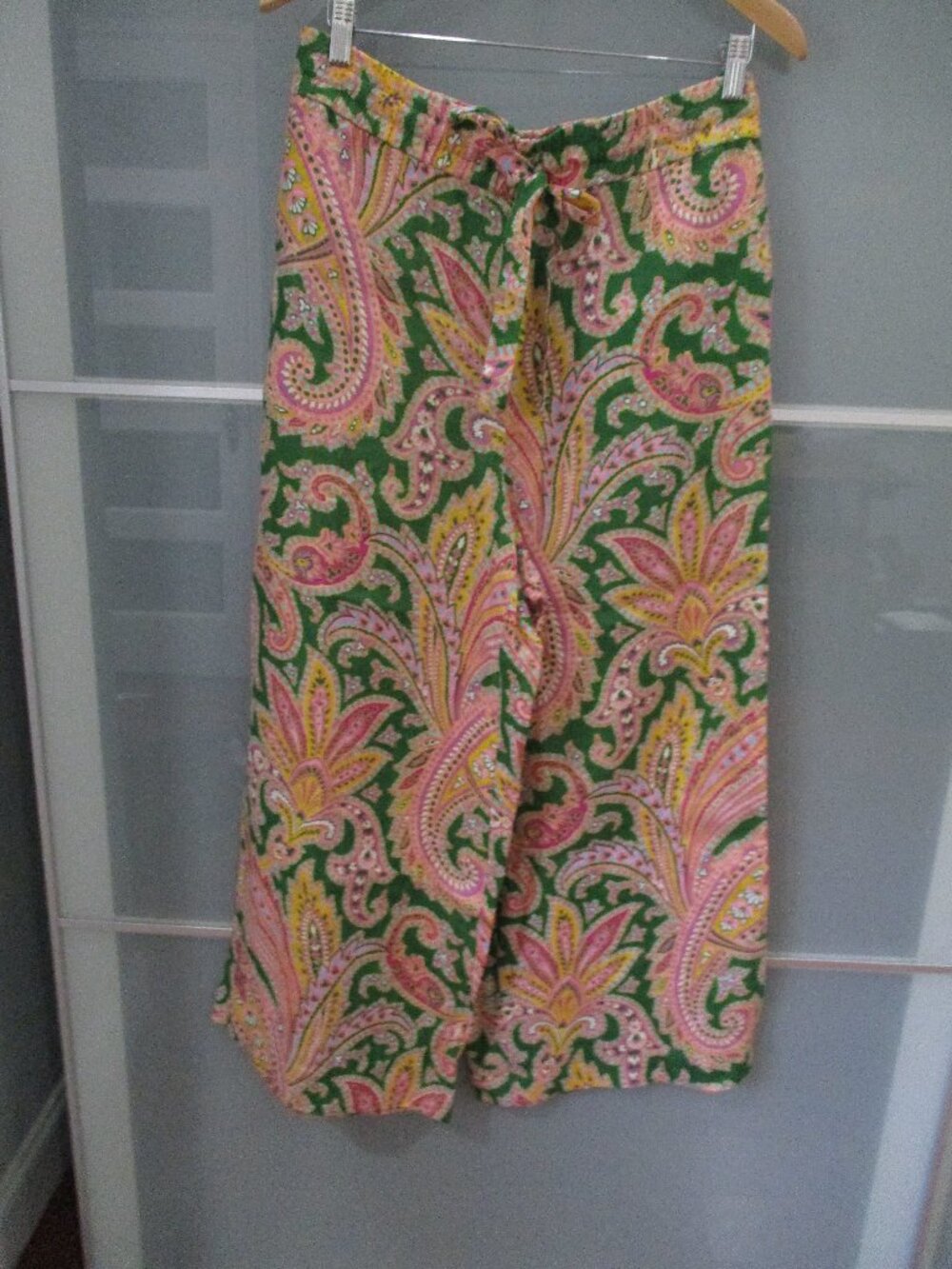 Zimmermann 100% Linen Wide Leg Drawstring Pants